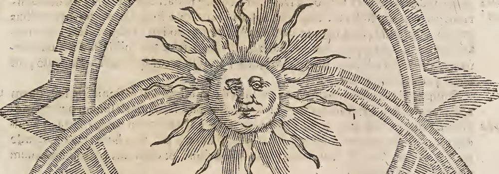 illustrazione di un sole con volto antropomorfo